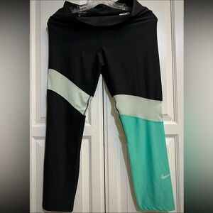 Kids Black and Teal Leggings